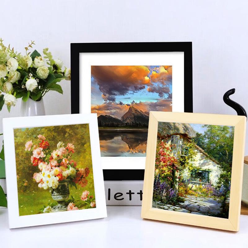 Large Decorative Square Photo Frame for Wall or Desktop Display – Creative Personalized Studio Design