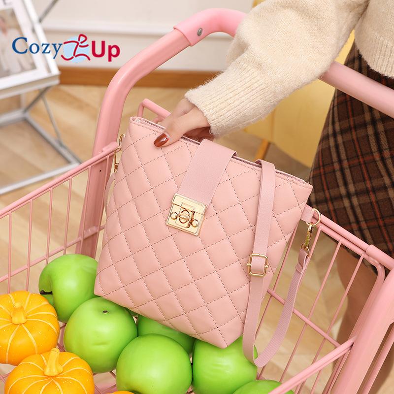 Cozy Up Ling Grid Pattern Bag Casual Women's Small Bag Minimalist Bucket Shoulder Bag