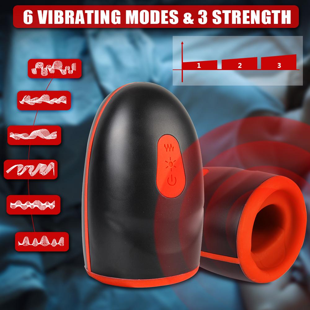 Aircraft Cup Stimulate Glans Massager Penis Delay Trainer Sex Toy for Men Heating Male Masturbator Vibrator