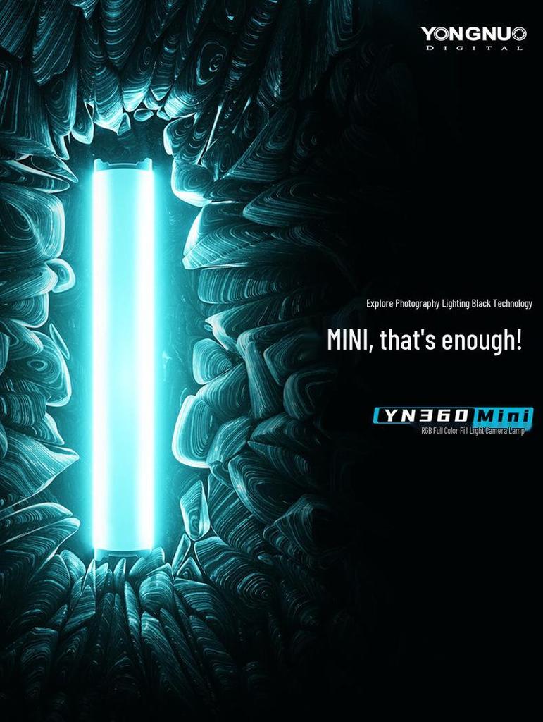 Yongnuo YN360Mini RGB Portable LED Stick Light for Live Broadcast & Outdoor Shooting