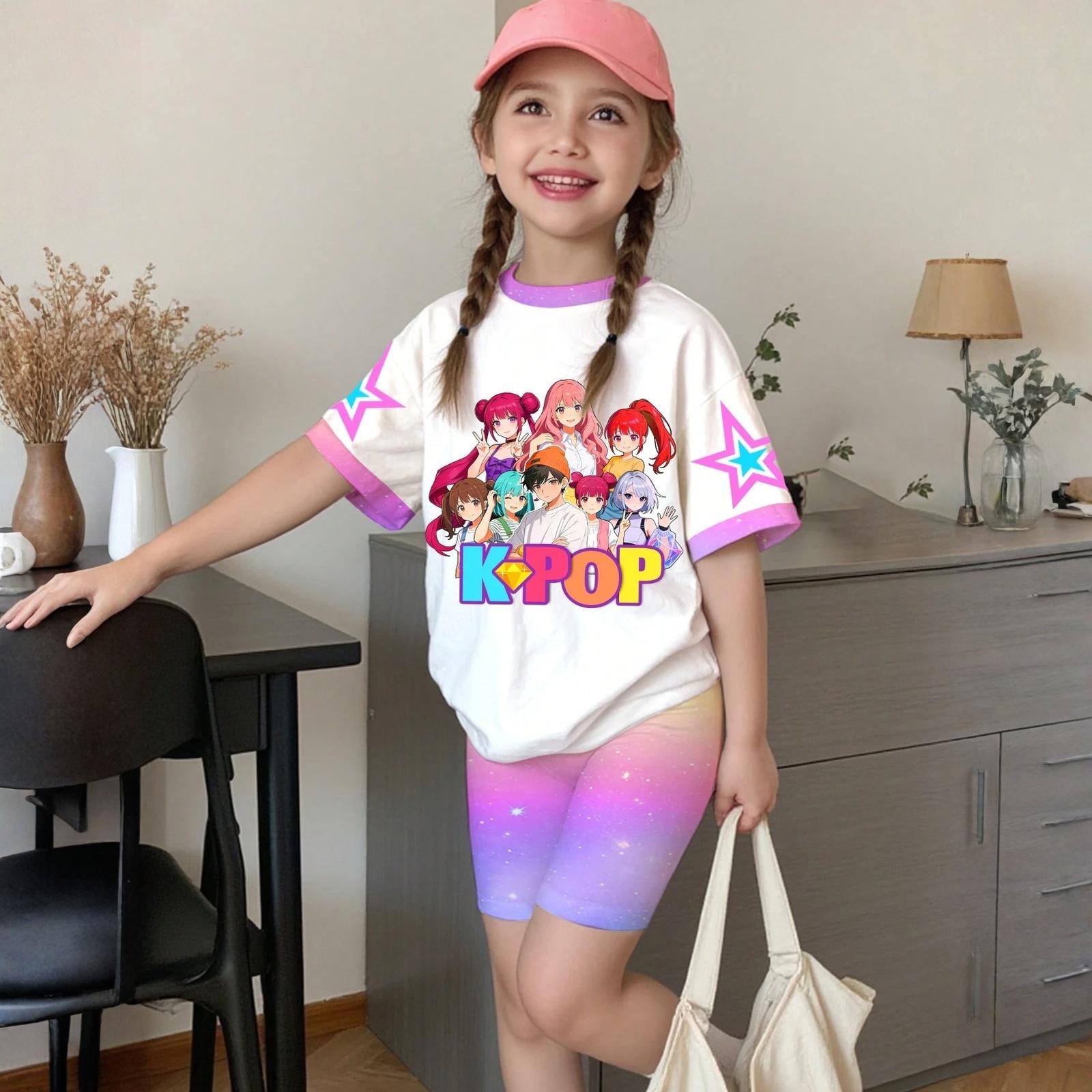 

Infant Newborn Baby Girls Boys Loose Print T-shirt+Pants Print Outfits Set 160 білий