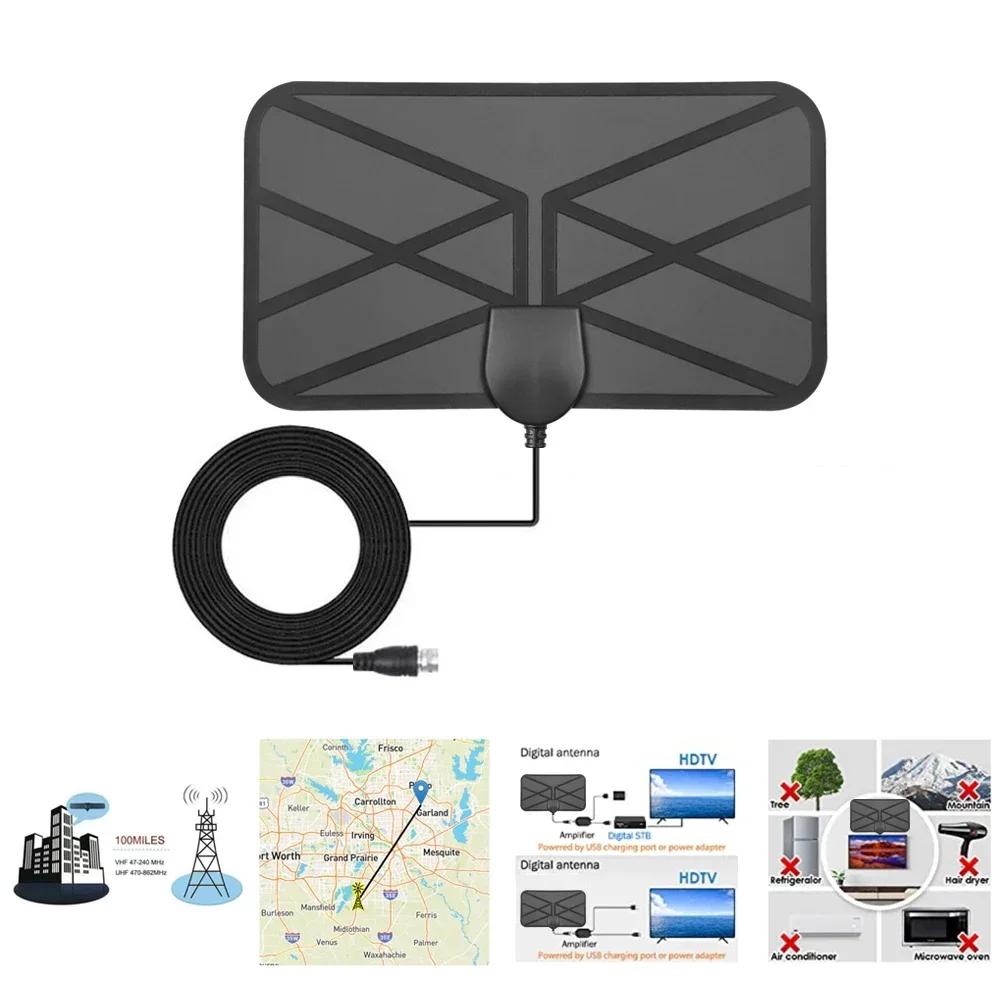 Portable HD TV Antenna - 30DBI Amplified Digital Antenna with DVB (Indoor/Outdoor)