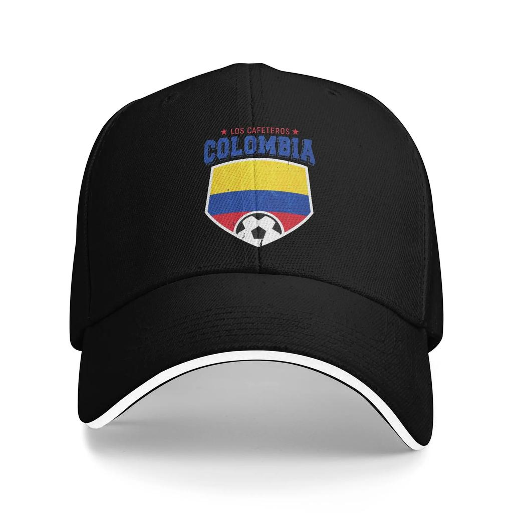 Vintage Colombia Flag Golf Cap Unisex Headwear Outdoor Travel Adjustable Fit Sun Caps