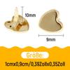 50x Herzförmige Mini-Brads Bastelbedarf Papierklammern für Scrapbooking Schule
