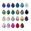 50Pcs/Pack Teardrop Shape Glitter Sewing Rhinestones With Silver Claw 10x14mm Glass Crystal Stones Sew On Diamond Beads Ornament