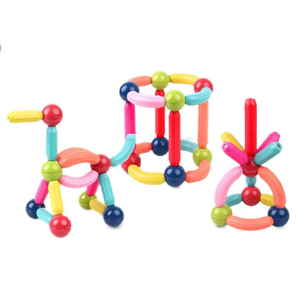 Articulated Magnetic Construction Puzzle Toy Magnetic Sticks Montessori Toy  Desktop Decoration