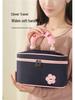 Large-Capacity Pearl Opening Cosmetic Travel Bag, Multifunctional Handheld Toiletry Storage