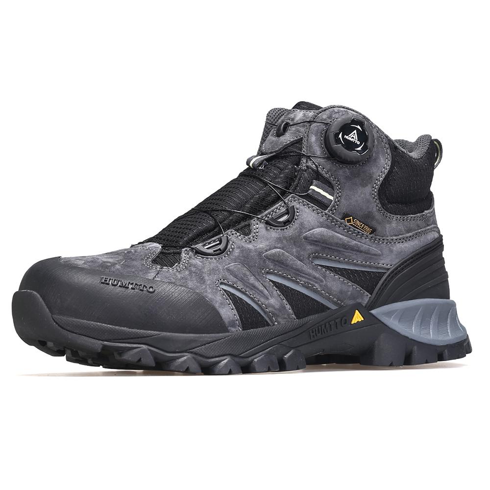 

HUMTTO Кожаная походная обувь Дышащие уличные ботинки для мужчин Нескользящие треккинговые кроссовки Мужские спортивные ботильоны