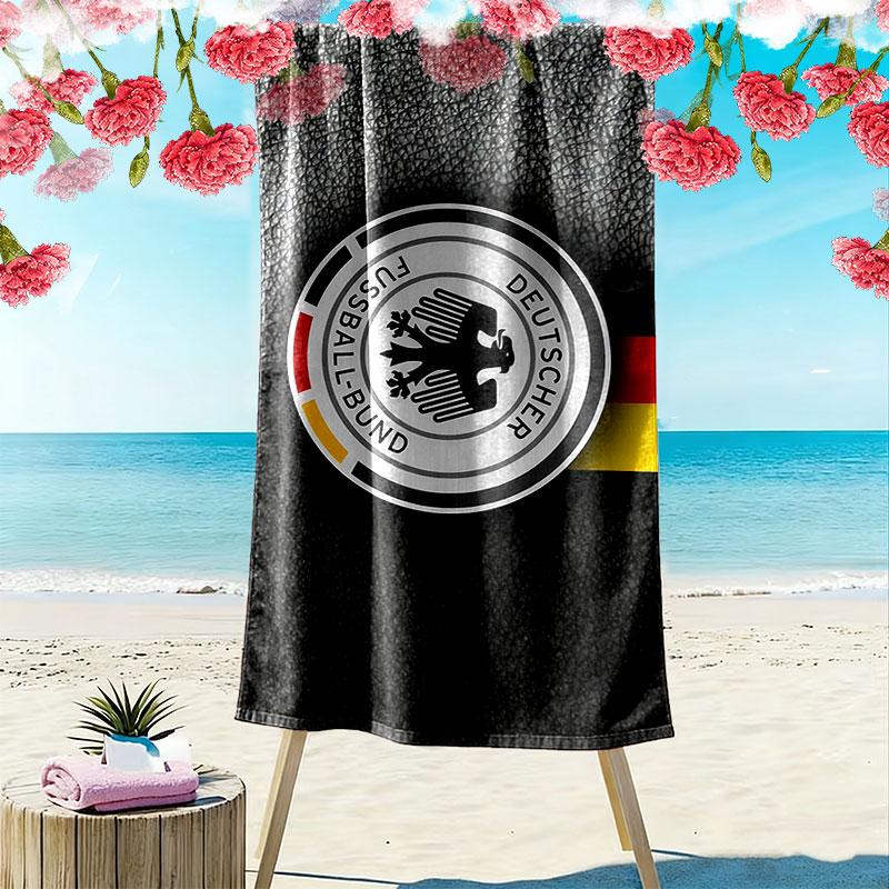 German Football Association Print Beach Towel, Large Soft Quick Dry Towel for Beach Camping Swimming