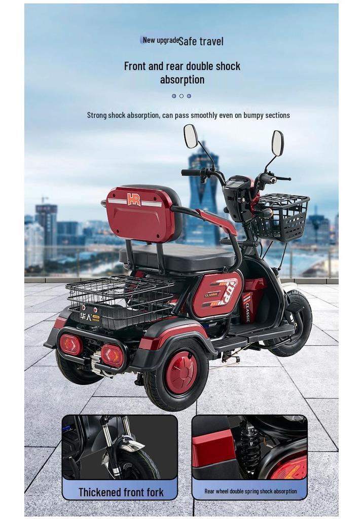 Compact Electric Tricycle for Adults: Senior-Friendly Commuter Scooter