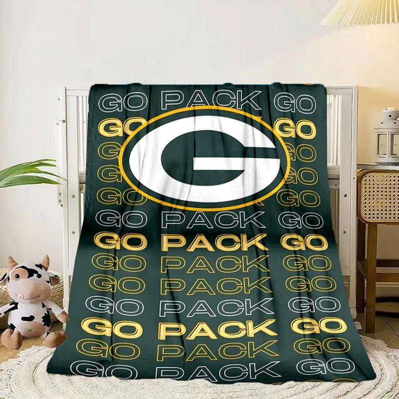 Green Bay Packers Fan Gear Portable Blanket/Soft Blanket Bedding Blanket Suitable for Travel Camping Living Rooms Offices Sofas Fan Gifts