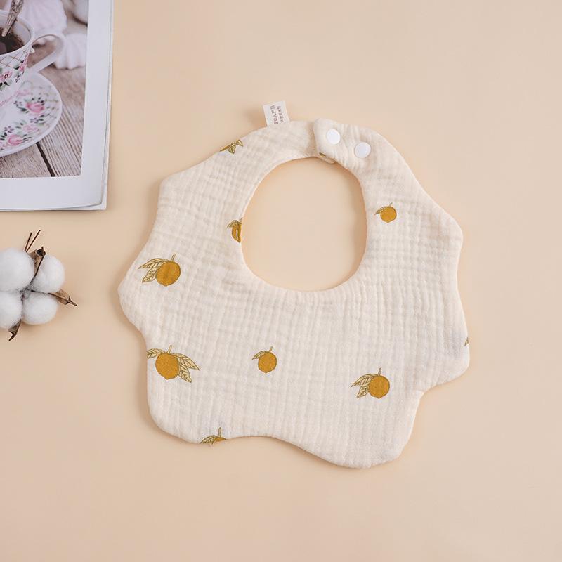 Baby 6 Layer Cotton Gauze Bibs 360 Degree Rotating Soft Absorbent Drool Bibs For Infants And Toddlers