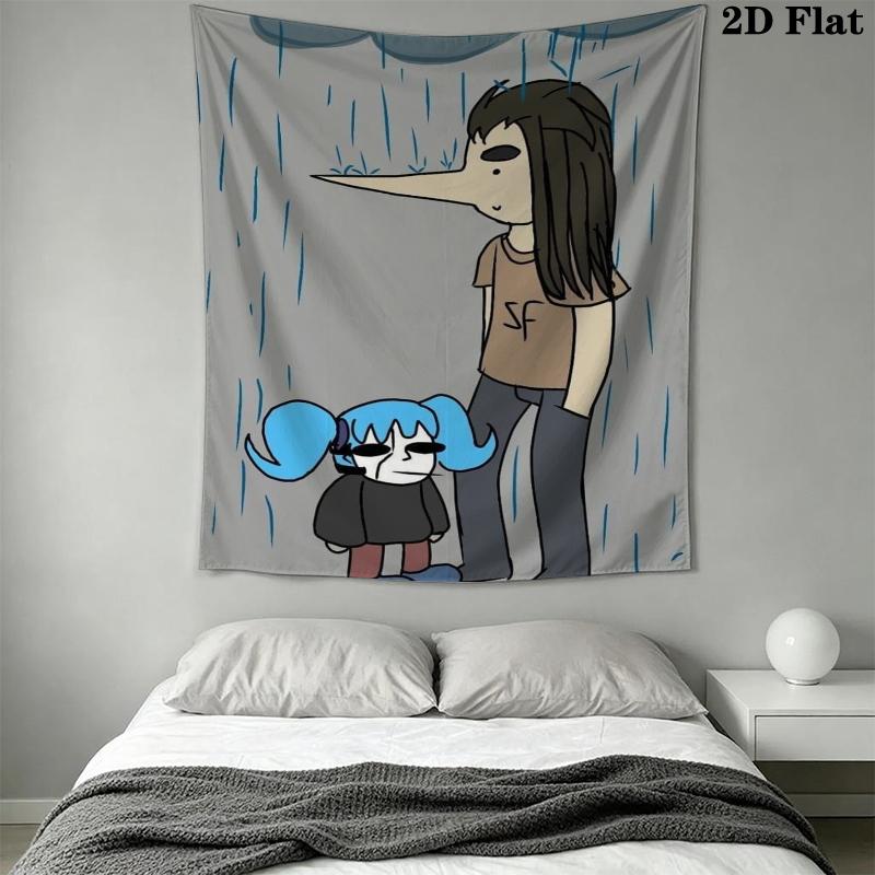 Sally face Wandteppich Ästhetischer Wandbehang Bedruckter Stoffdecke Dekorative Wandteppiche für Schlafzimmer Wohnzimmer Heimdekoration