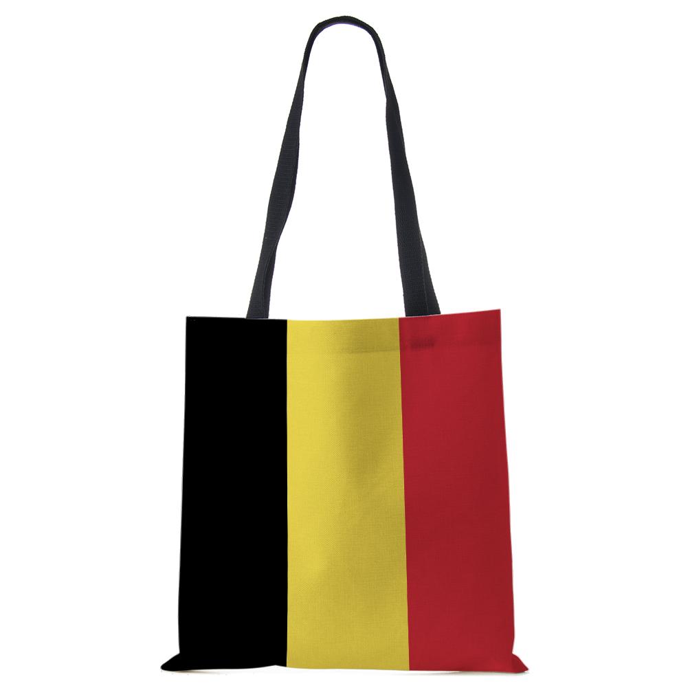 World Cup Flag Women Handbag Linen Totes Casual Traveling Beach Gift Bags CLE