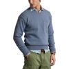 Polo Ralph Lauren SS22 Solid Color Pocket Design Round Neck Pullover Long Sleeve Knit Sweater Men sweater Fog-Blue MNPOSWE16821035-400