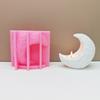 Moon Silicone Candle Holder Molds for Epoxy Resin Tealight Holder Silicone Tealight Stand Molds for Home Decoration