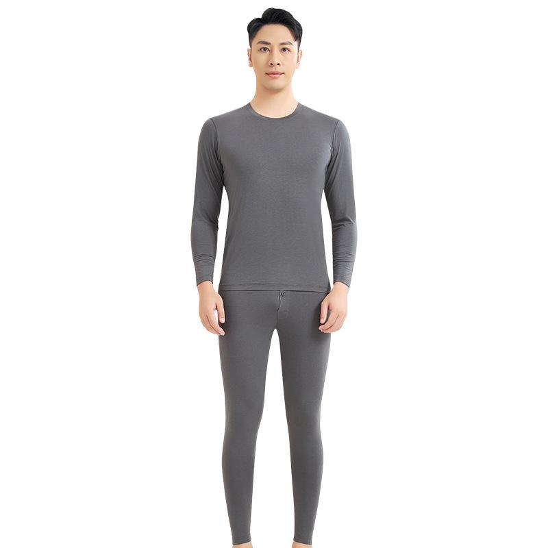 

Мужской молодежный комплект термобелья из лиоцелла с круглым вырезом, без подкладки, тонкий, осень/зима 3XL (170-190 jin)