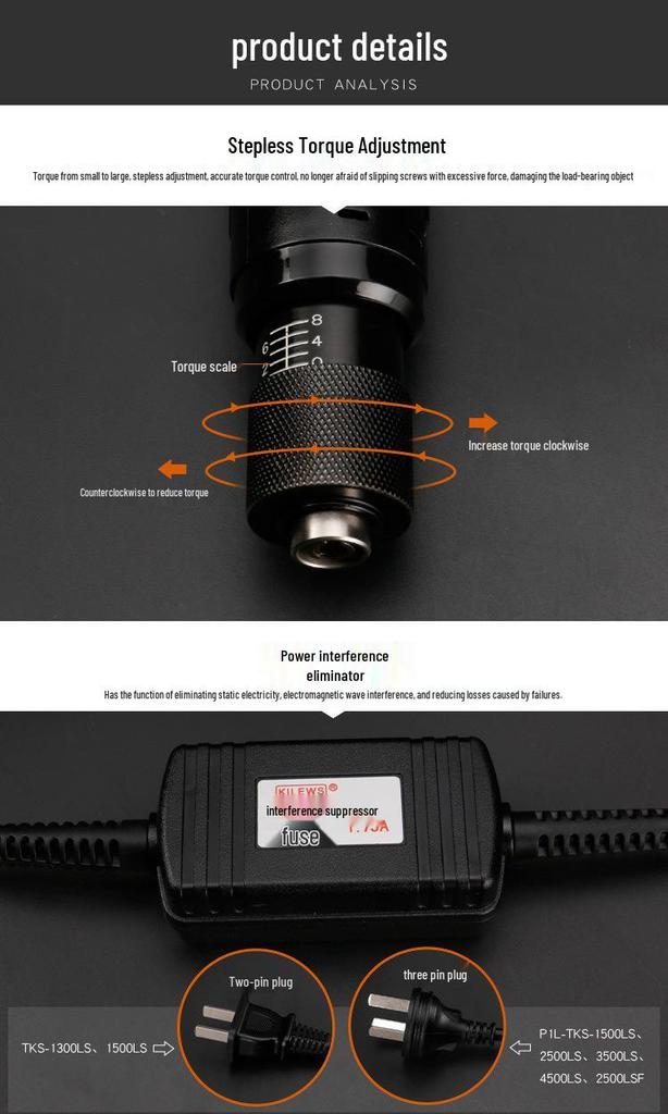 Qilisu Little Hercules & Big Hercules Semi-Automatic Electric Screwdriver TKS1500-4500LS