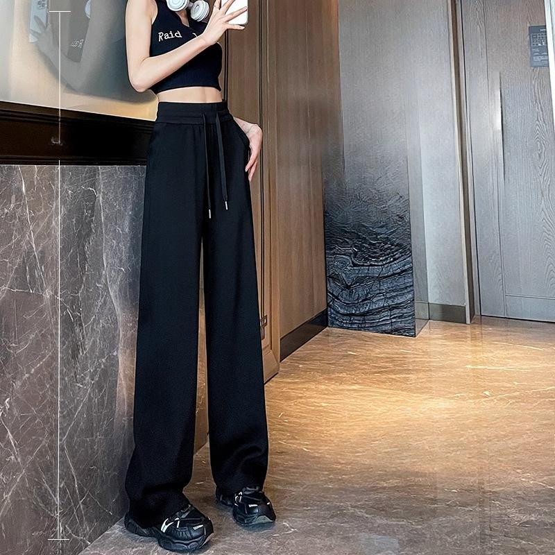 Banana Sweatpants Female Spring and Autumn High-waisted Loose Thin Wide-legged Narrow Version of The Casual Sweatpants Trousers