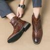 Fashion Fashion Adulto Shoes Male Leather Chelsea Shoes Business Formal Shoes Classic Casual Leather Boot Mens Pointed Toe Mens Boots