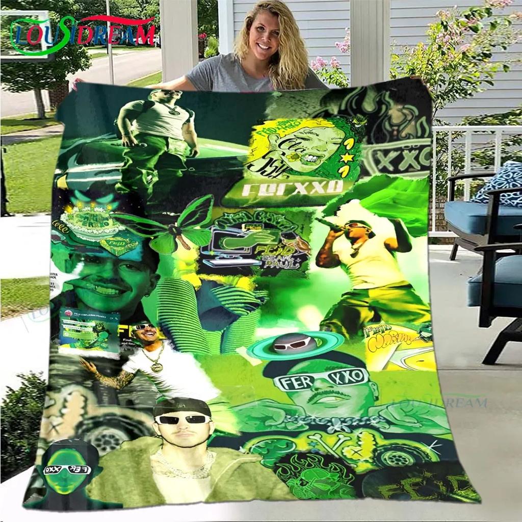 Pop Singer Ferxxo Feid Blanket,Flannel Throw Blanket for Home Bedroom Bed Sofa Picnic Office Hiking Leisure Nap Birthday Gift