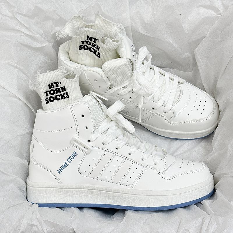 Versatile Dipping Women's Shoes Autumn and Winter New Cold High-top Board Shoes 24 Sports Little White Shoes Bread Classic Men's Shoes Jinjiang Couple