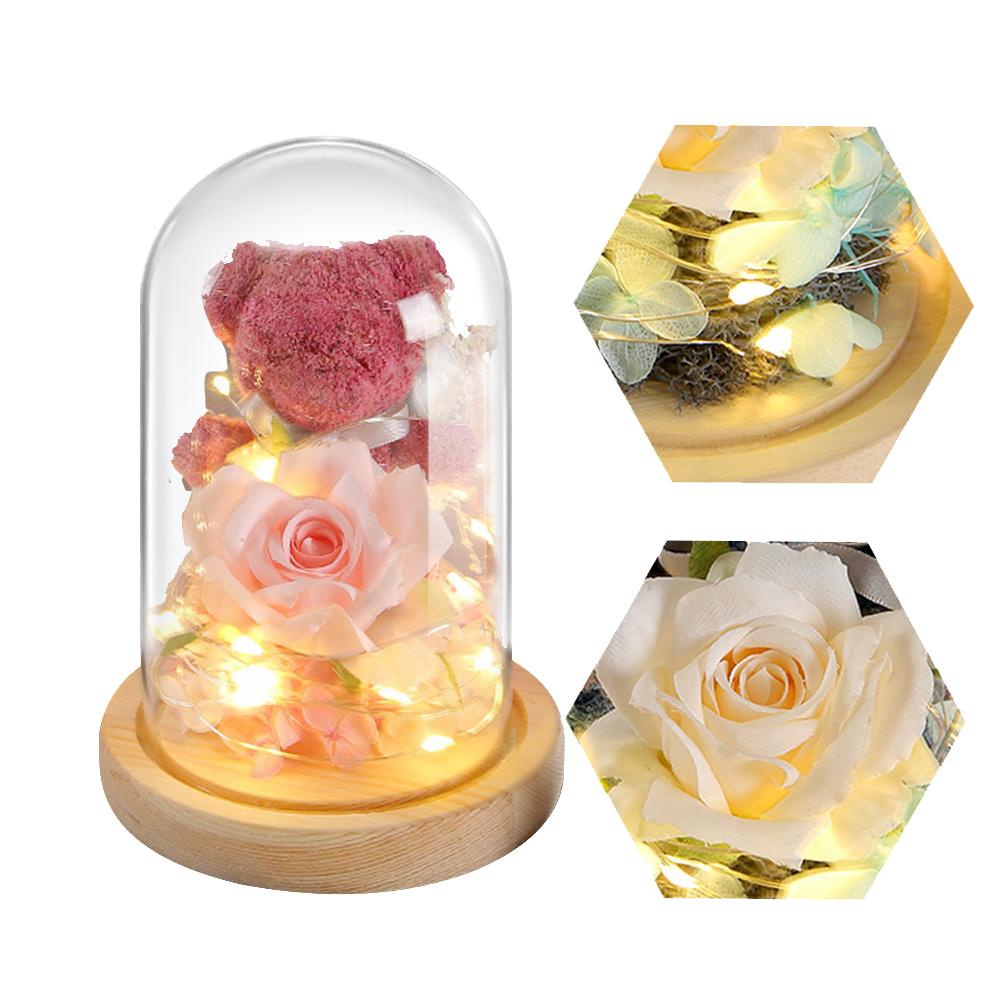 Künstliche Blumen Rosenbär Freundin Jahrestag Weihnachten Valentinstag Geschenk Geburtstagsgeschenk für Hochzeitsfeier für Liebhaber