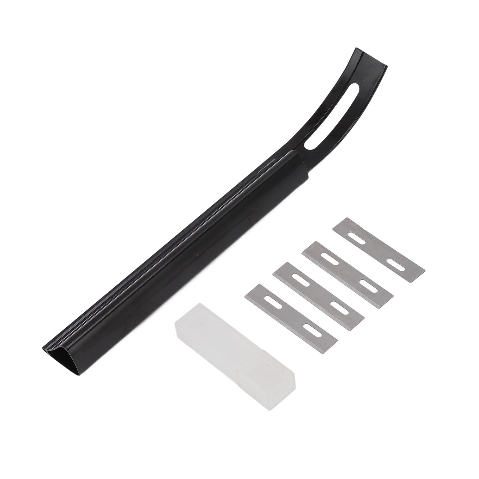 Leather Skiver Carbon Steel Carbon Steel with 4 Replaceable Blades Portable Leather Cutting Thinning Knife for Craft