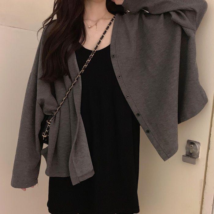 Women's Solid Color Short Jacket - Spring/Summer Casual Loose Slimming Cardigan