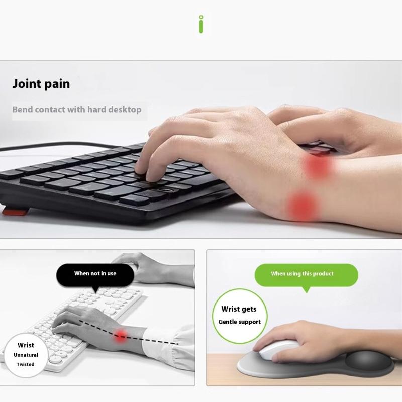 AntiSlip Mouse Pad With Memory Foam Wrist Rest Skin Friendly Ergonomic Wrist Support Gradient Color For Computer