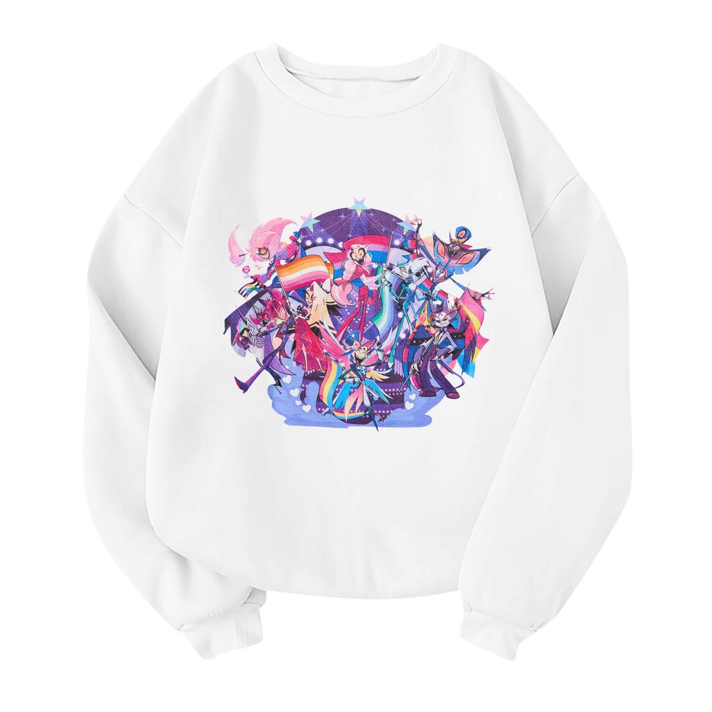 Children's Fashionable Lightweight Long-sleeved Round Neck Pullover With Pockets Printed Pullover