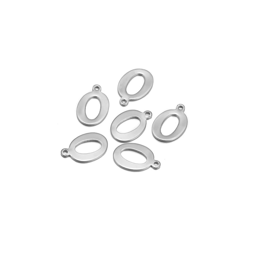 50pcs Stainless Steel Cursive Font 26 Letter Pendant Alphabet Charms Necklace Pendant DIY Jewelry Bracelet Making Earrings Craft