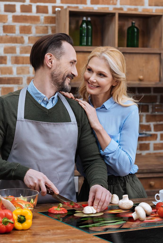 SZKLANA PŁYTA OCHRONNA NA KUCHENKĘ 85x52 JABŁKO