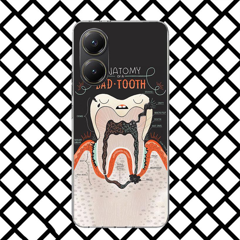 

Чехол для телефона Зуб стоматолога для Xiaomi Poco F7 Ultra X7 X6 X5 Pro X4 Gt M8 M7 Redmi 15 15C 13 13C 12 12C Мягкий чехол Fundas Poco F7 Xiaomi Poco F7 Ultra