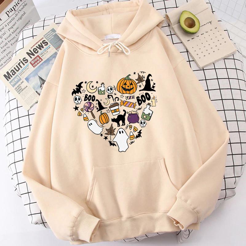 Halloween Boo Kürbis Liebe Hoodie Herren Damen Hoodie Cosplay Kleidung Streetwear Pullover Große Größen Sweatshirt Tops