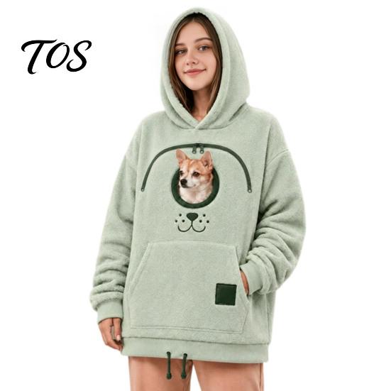 Felpa con Tasca Accogliente per Animali Gatto con Tasca, Felpa Trasportino per Cane e Gatto, Felpa con Cappuccio, Tasca Riposante Confortevole Canguro
