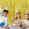 1x2m Wave Pattern Foil Curtain PET Multipurpose Decoration Balloon Rain Curtain Tinsel Fringe Streamer Background