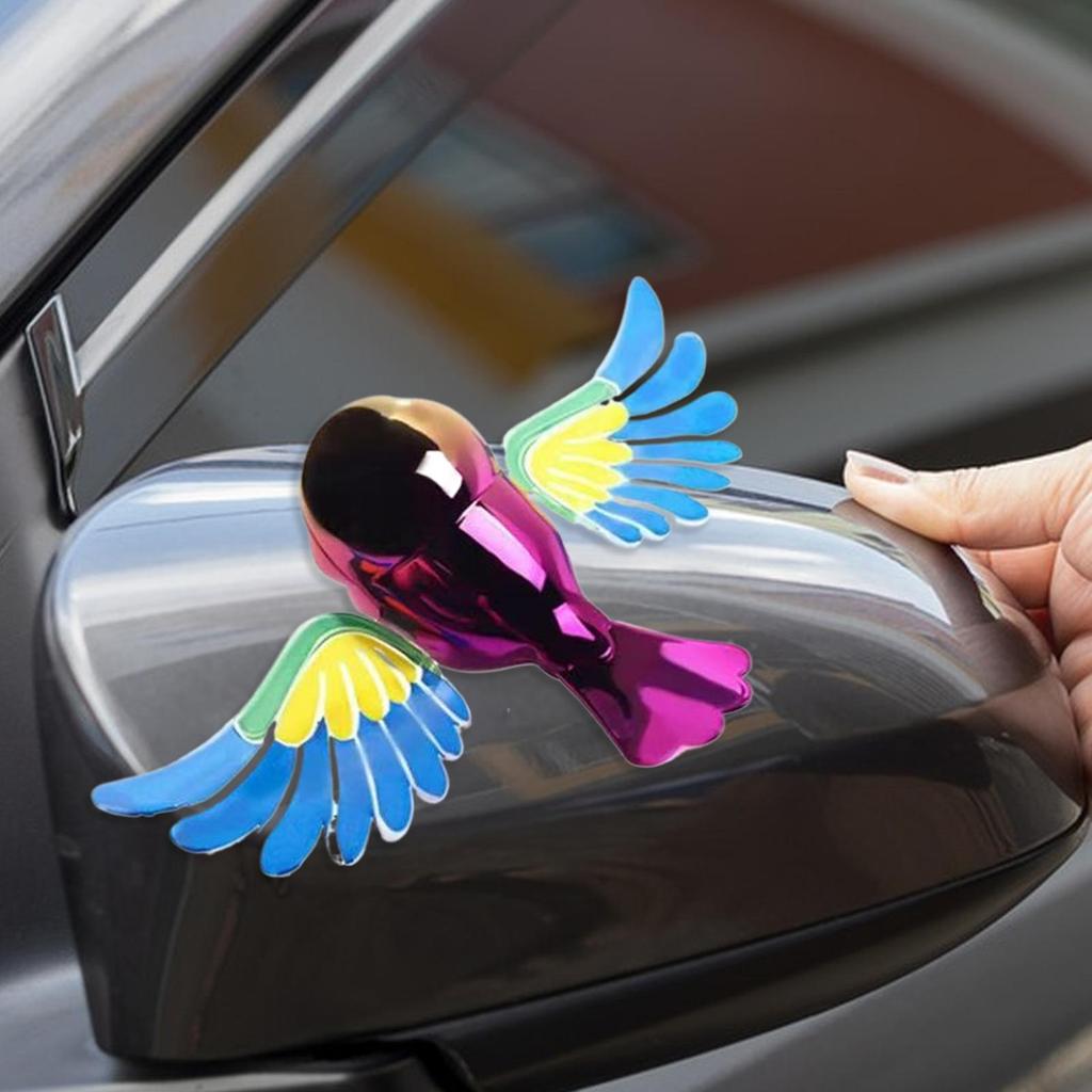 Car Mirror Decor Funny Wind-Powered Dynamic Flying Bird Automotive Rearview Mirror Decor For Automotive Truck RV SUV Motorcycle