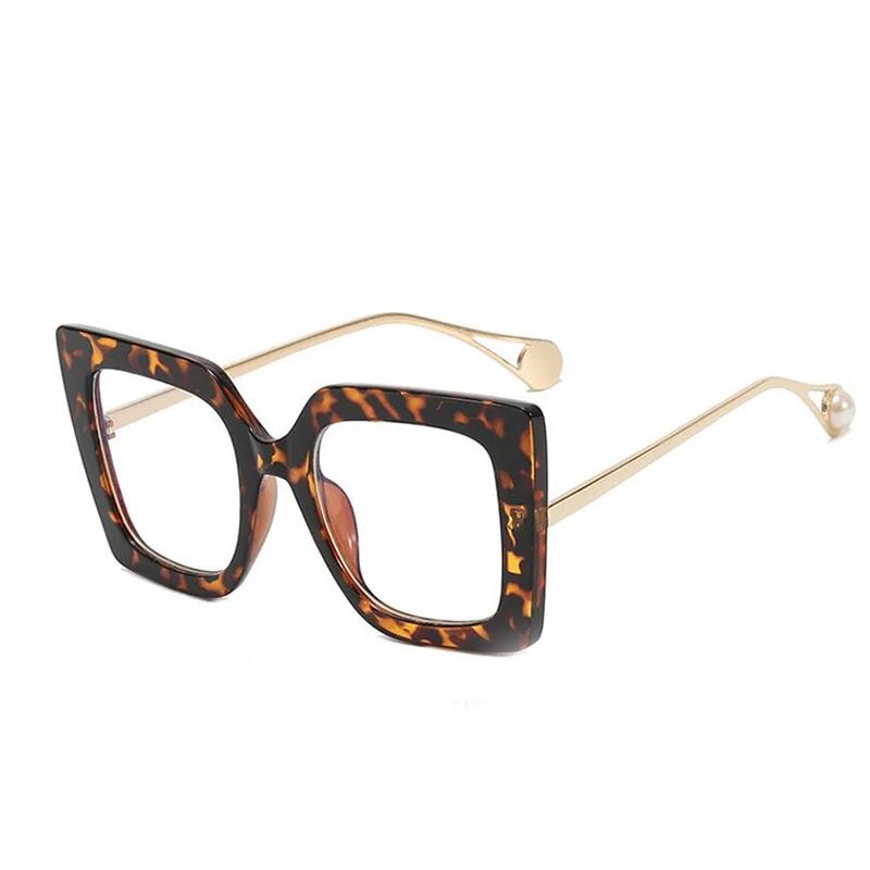 New Fashion Glasses Frame Square Anti-blue Light Women's Large Square Flat Mirror Trend Glasses Frame 1916