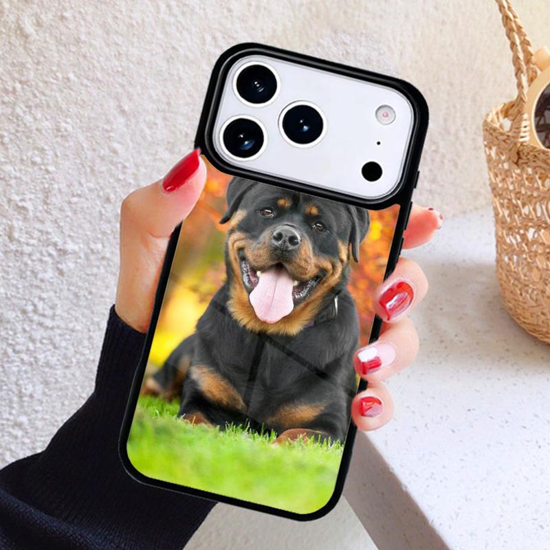 Cute Dog Puppy Rottweiler Phone Case For iPhone 17 Air 16 15 14 13 12 11 Pro Max Plus