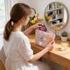 Polyester Large Capacity Transparent Makeup Bag For Girls Travel And Daily Use