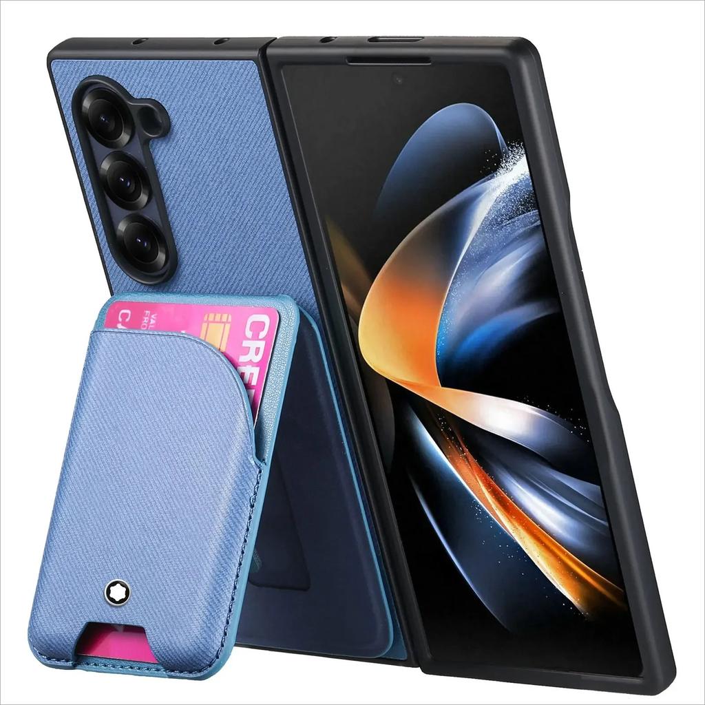 High-end Busine Sle 2 in 1 Detachable Magnetic Wallet with Card Holder Phone Case for Samsung Galaxy Z Fold 7 6 5 4 3 Back Cover