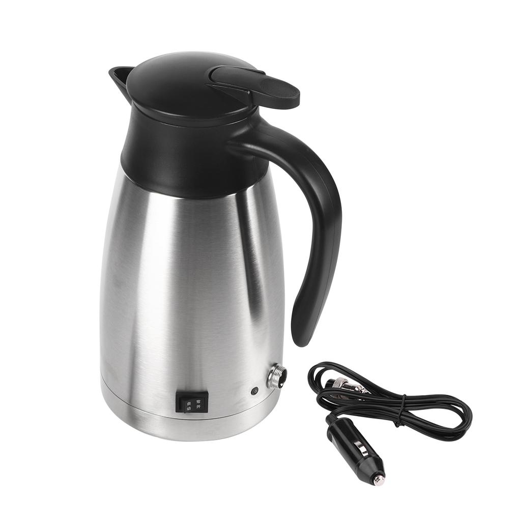 1000ML 12V24V Stainless Steel Electric In Car Kettle Travel Thermoses Heating Water Bottle