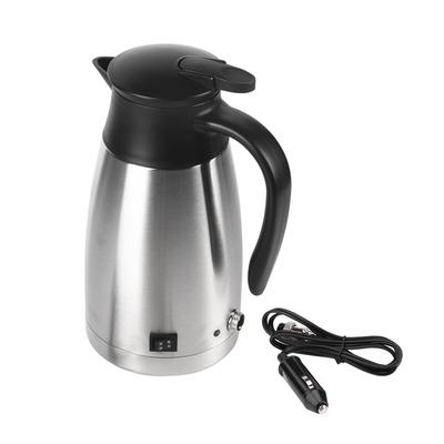1000ML 12V24V Stainless Steel Electric In Car Kettle Travel Thermoses Heating Water Bottle