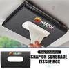 For Abarth Car Tissue Box Leather Sunshade Plate Tissue Box Storage Decoration Accessories FR FIAT 500 Doblo Tipo Panda Ducato