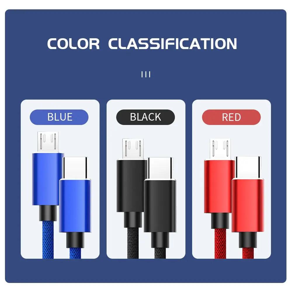 Type C to Micro USB Cable Fast USB Type-C Adapter for Samsung Huawei Xiaomi OnePlus MacBook Pro OTG Mobile Phone Micro USB Cable