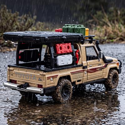 1:32 Toyota Land Cruiser LC79 Single Cab Off Road Pickup Truck Alloy Metal Diecast Model Car Desktop Display Decorations Present