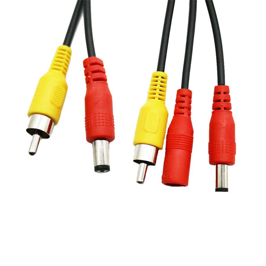 7M Camera W/ Detection Wire Car RCA Video Extension Cable for Auto Backup CAM