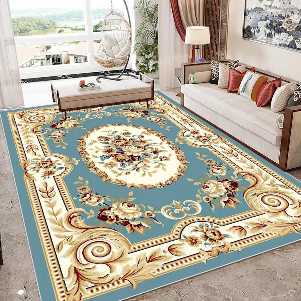 European Style Luxury Large Living Room Carpet Soft Easy Cleaning Rugs for Bedroom Fashion Decoration Home Coffee Tables Mat