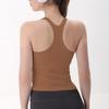 Damen Racerback Sporttank mit Brustpolstern - Atmungsaktiv, Stoßfest, Ideal für Yoga, Laufen und Fitness